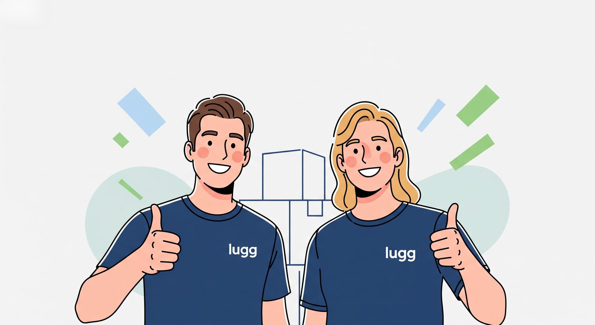 happy lugg movers giving thumbs up