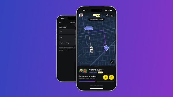 Dark mode is now live in the Lugg app