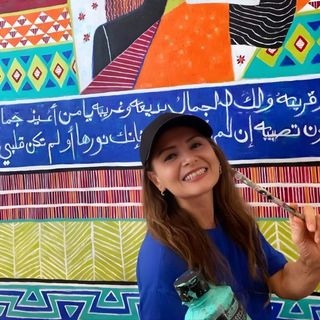 Ola A Hejazi Paints a Home Out of Arabic Letters and Memory