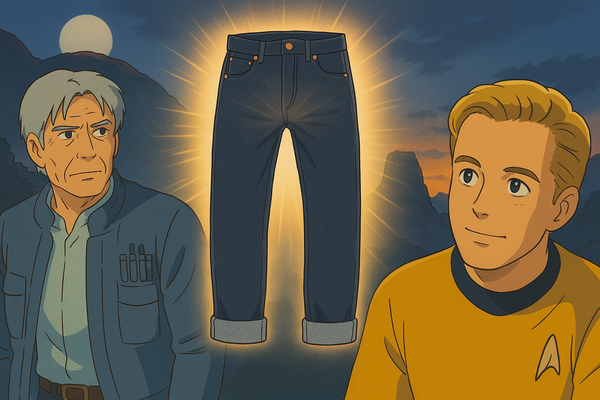 Raw Denim is Back Like James T. Kirk Chilling on a Dope Jeans Planet