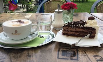 Taking care of a German pie chart while enjoying German kuchen