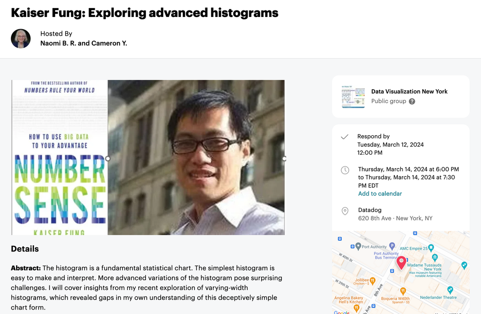 My talk next week on histograms