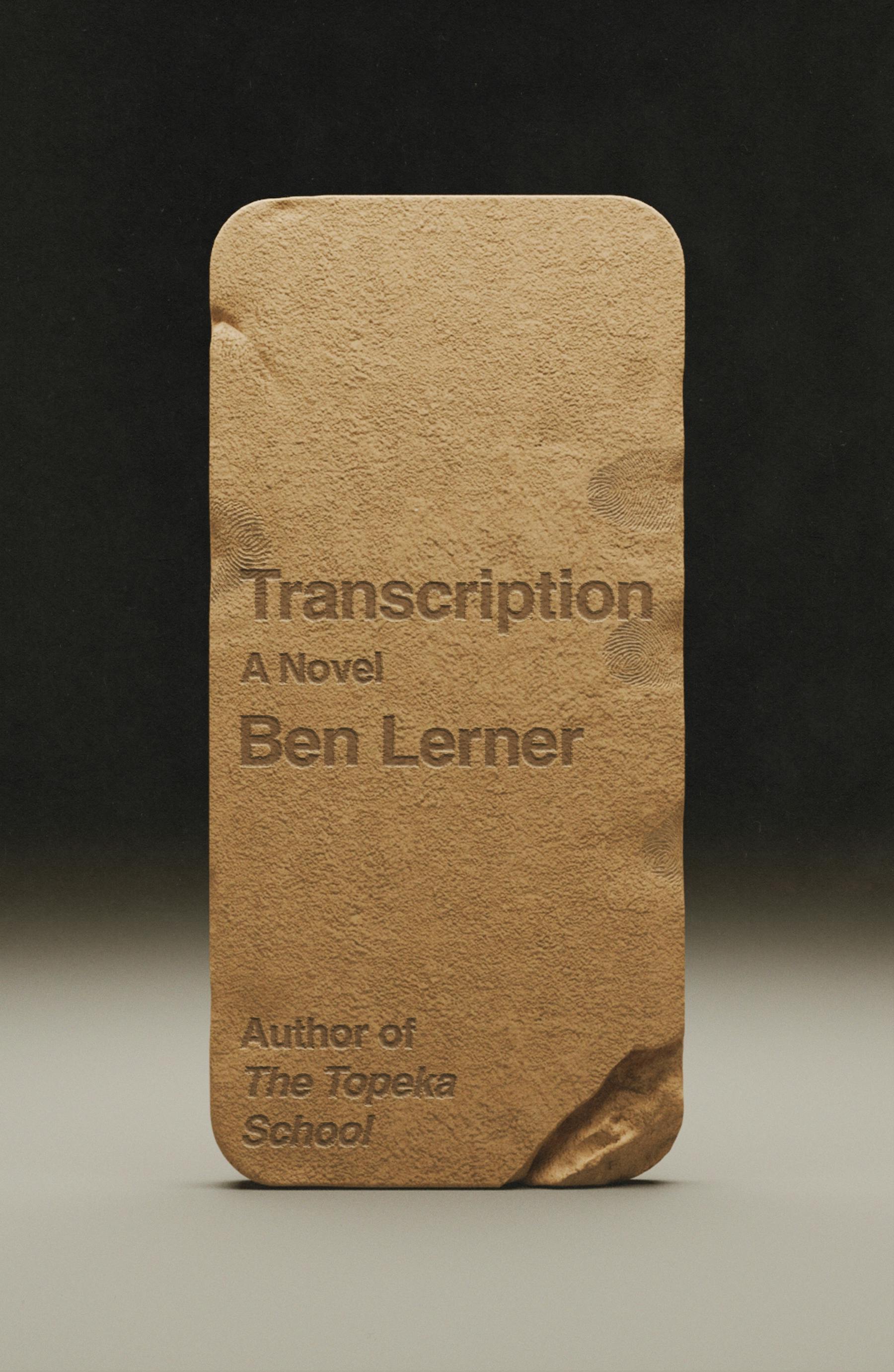 Book Cover for Transcription by Ben Lerner