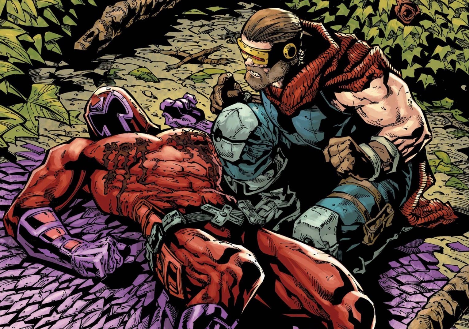 "Age of Revelation" Cyclops kneels over a dead Magneto