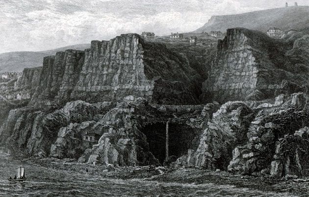 Illustration of Blackgang Chine by Brannon circa 1850.