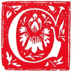 Illustration of decorative letter C