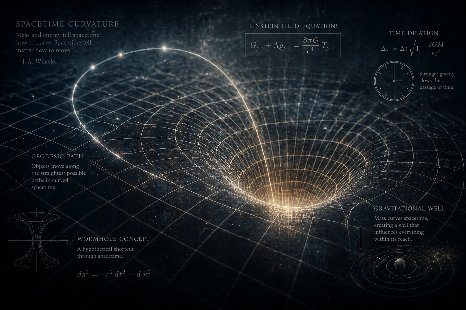 An AI generated image to illustrate time and space theories
