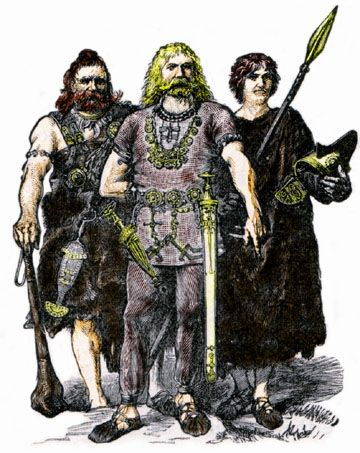 Illustration by a human artist. Impression of a Celtic trio.