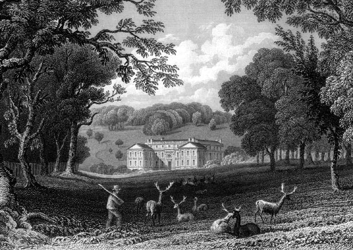 19th century engraving of Appuldurcombe House