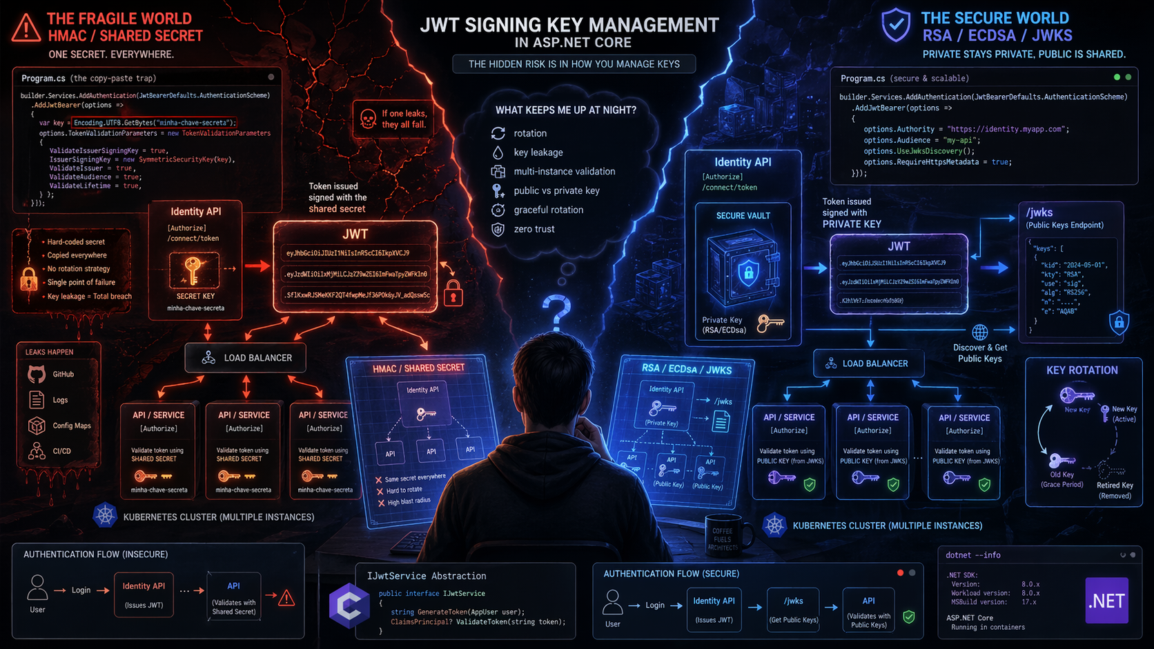 Gerenciamento de chaves JWT no ASP.NET Core