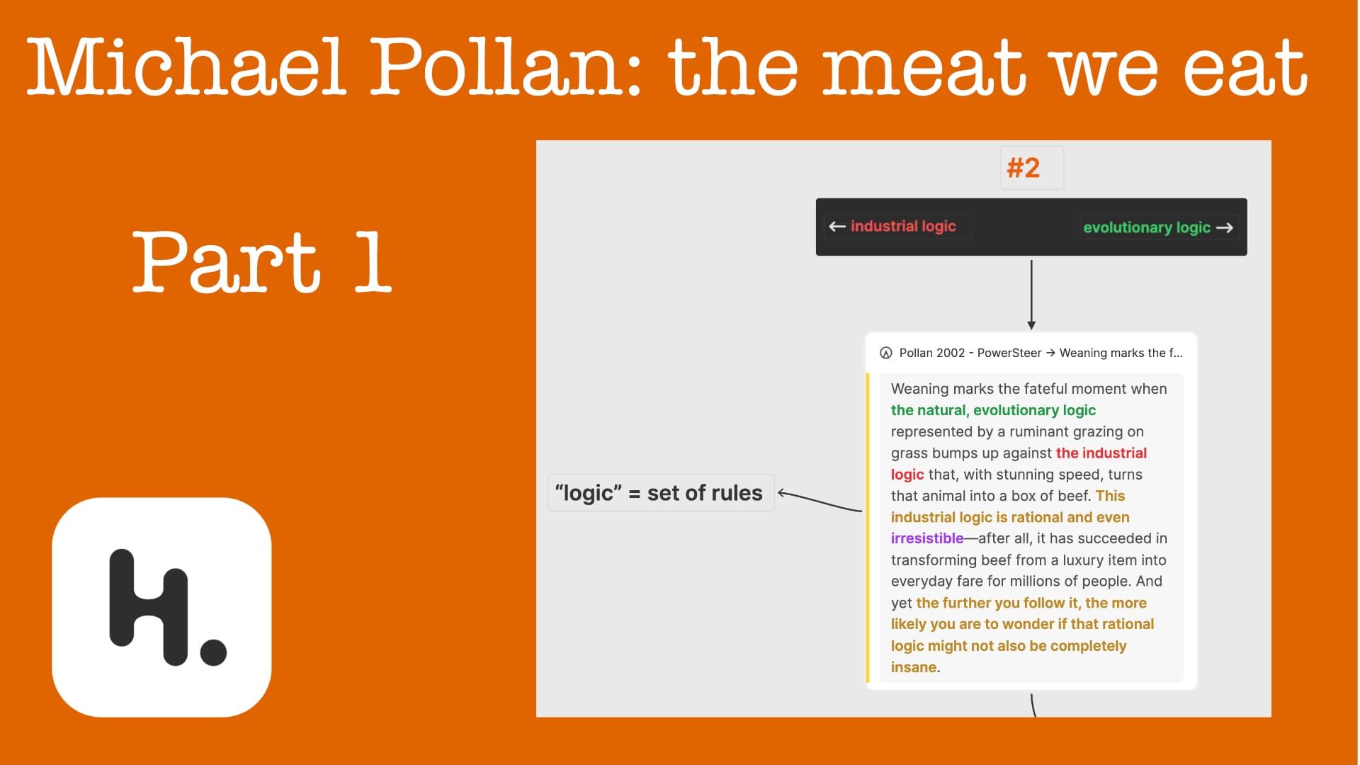 Heptabased 2 & 3 - Pollan on the meat we eat