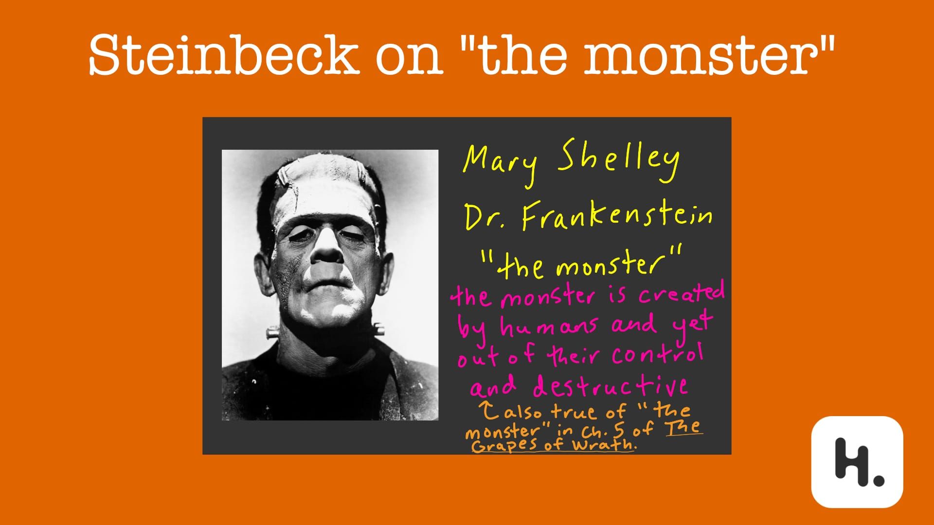 Heptabased 4: Steinbeck on "the monster"
