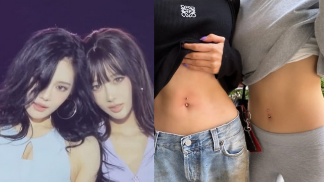 Aespa Ningning and Giselle Spark Buzz With Matching Belly Piercing Photos