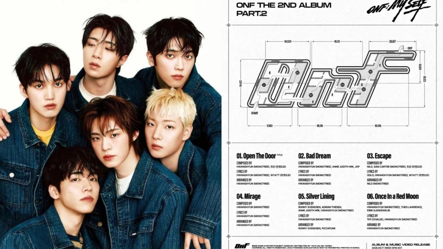 ONF Unveils Intriguing Tracklist for Upcoming Album 'ONF: MY SELF'