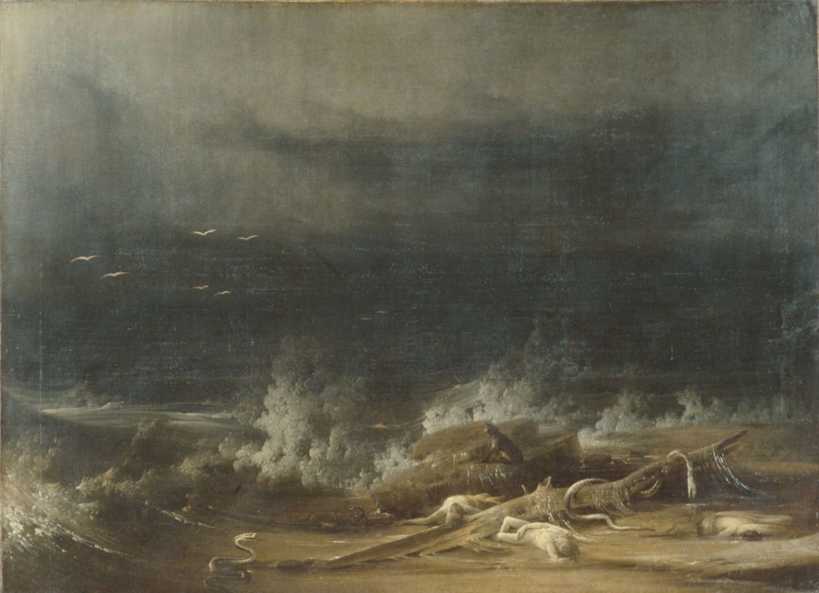 Picture of a storm hitting the shore