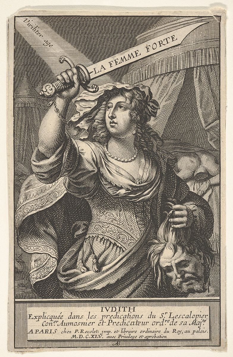 Judith and Holofernes, Abraham Bosse (French, Tours 1602/04–1676 Paris), Engraving