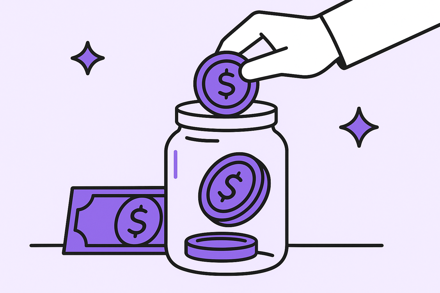 A tip jar for one-time creator tips