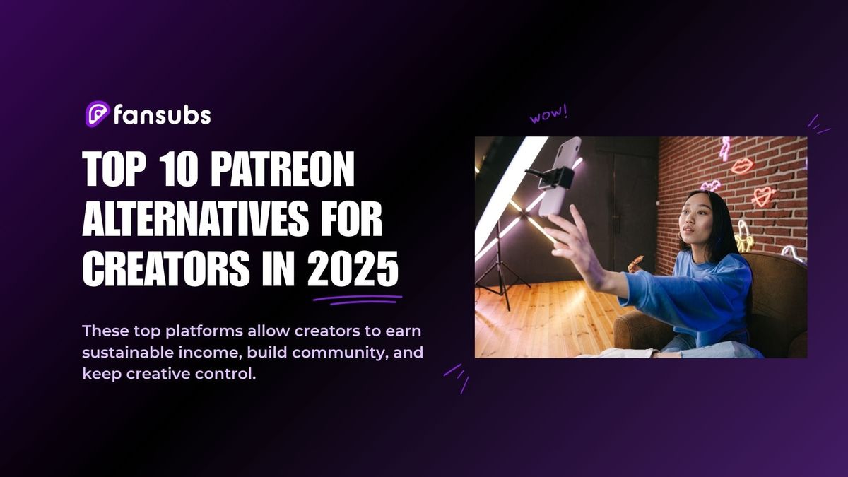 Title card for the blog article on the top Patreon alternatives for creators