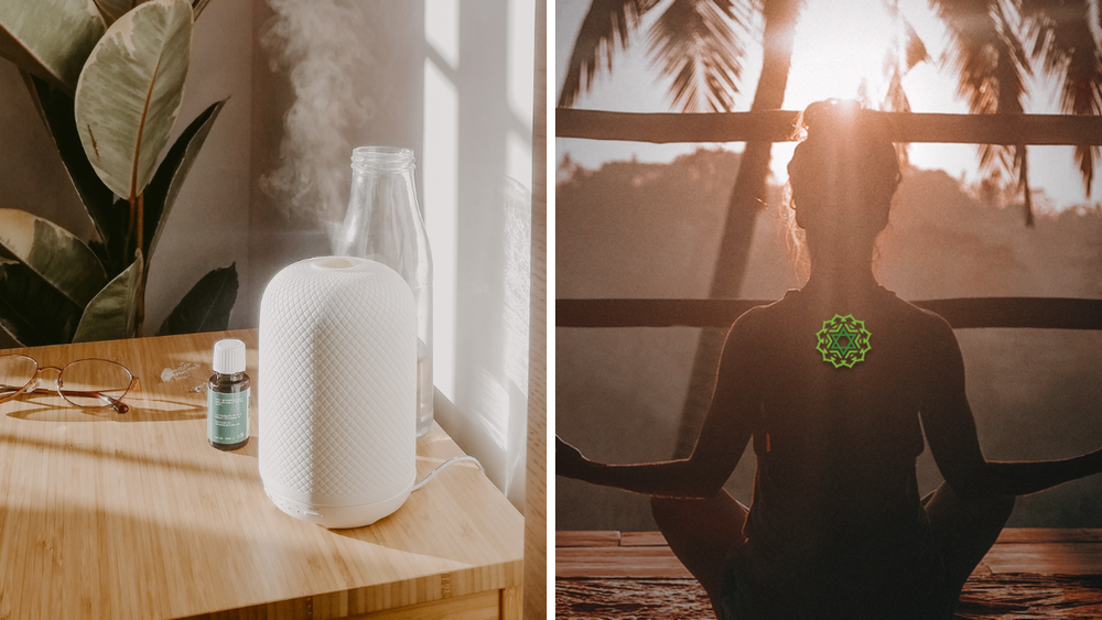 heart chakra essential oils, images by mariana rascao and jared rice (unsplash.com)