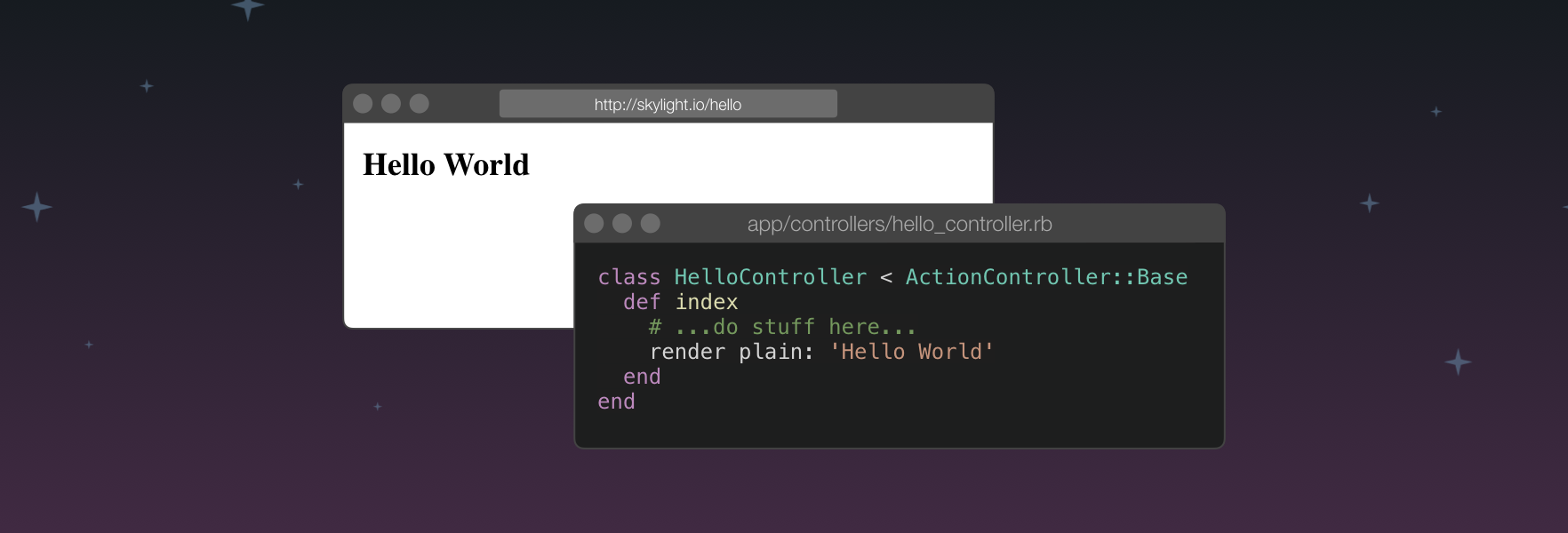 Example Rails controller code