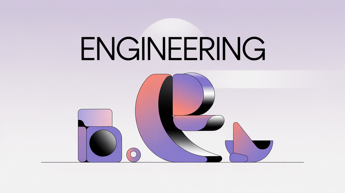 Abstract illustration of prompt engineering as product design with language prompts being crafted through creative iteration