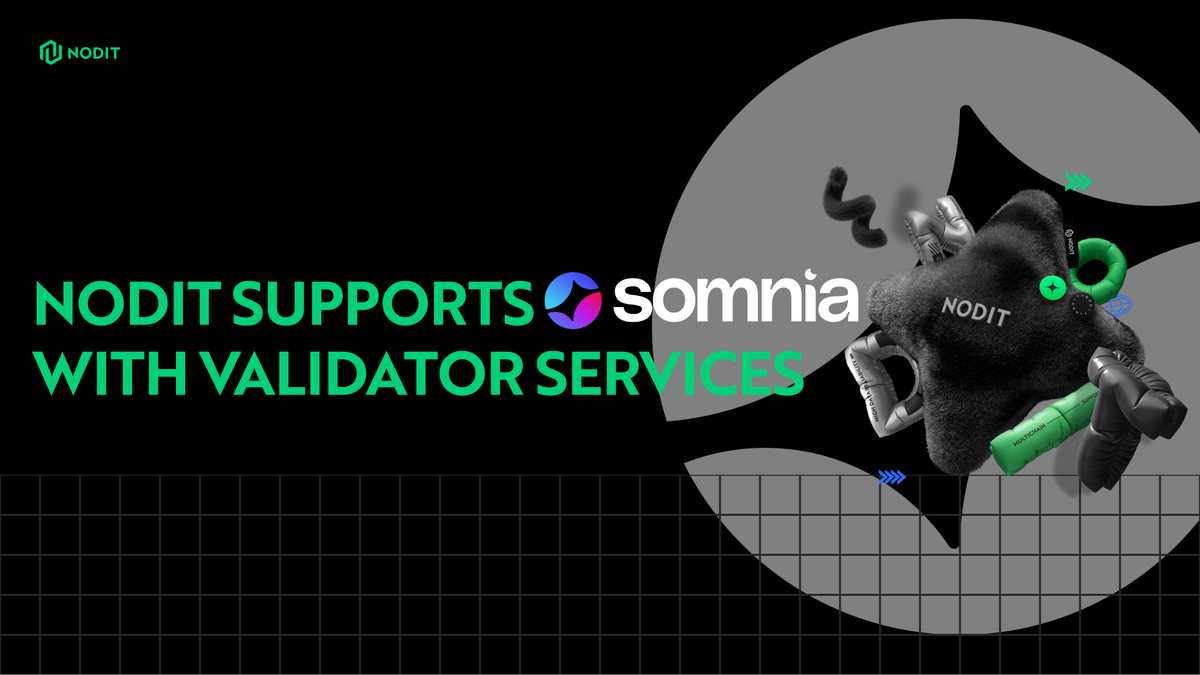 Nodit Supports Somnia Network with Validator Services