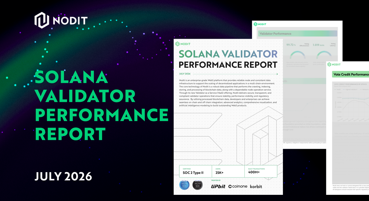 Nodit's Solana Validator Performance Report — July 2026