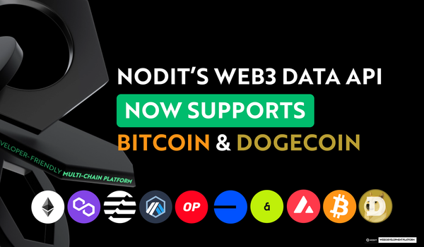 Nodit Expands Web3 Data API with Bitcoin and Dogecoin Support