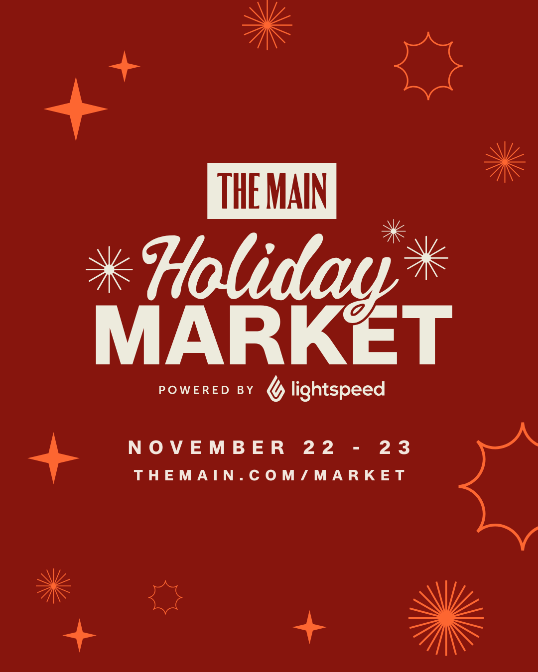 We're launching The Main's first annual Holiday Market
