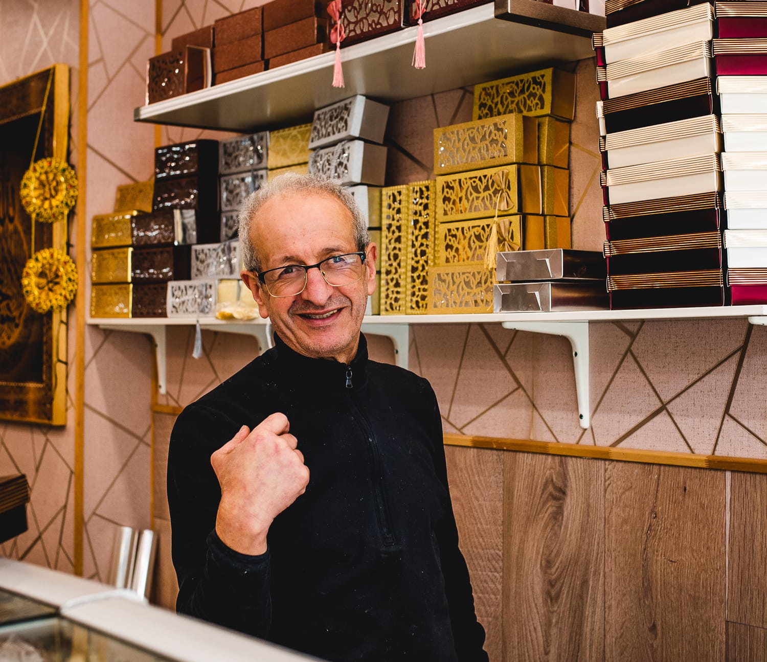 Pâtisserie Trésors Sucrés is run by owner Smain and his wife, both Amazigh from Algeria.
