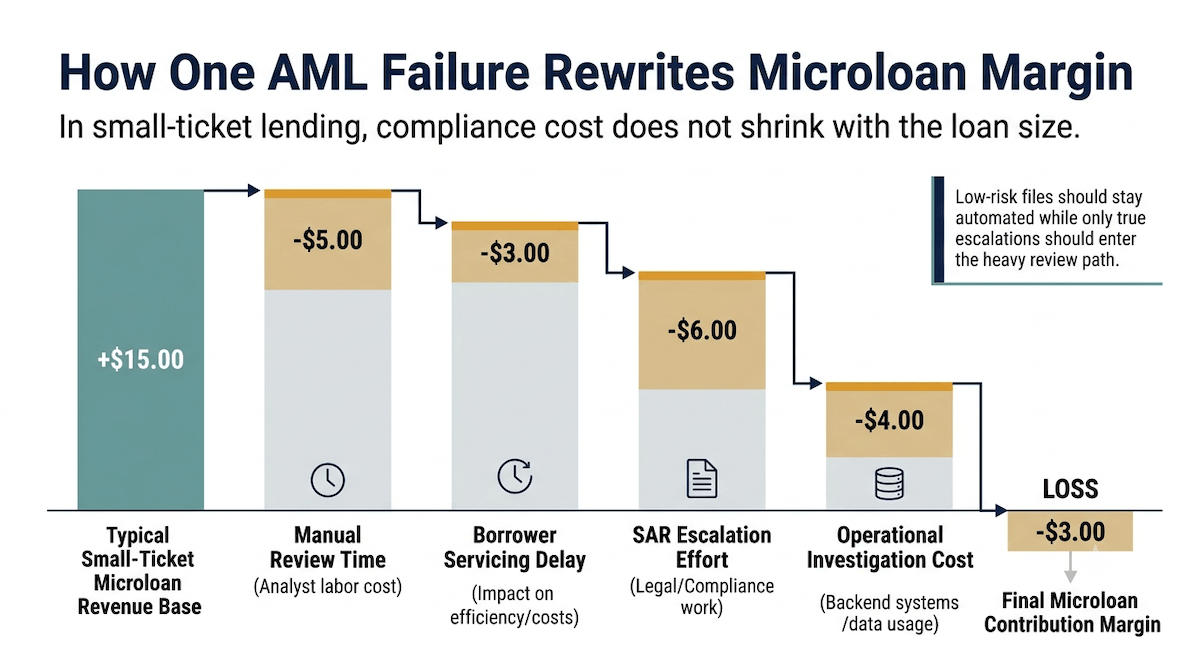 Microloan AML review process illustration
