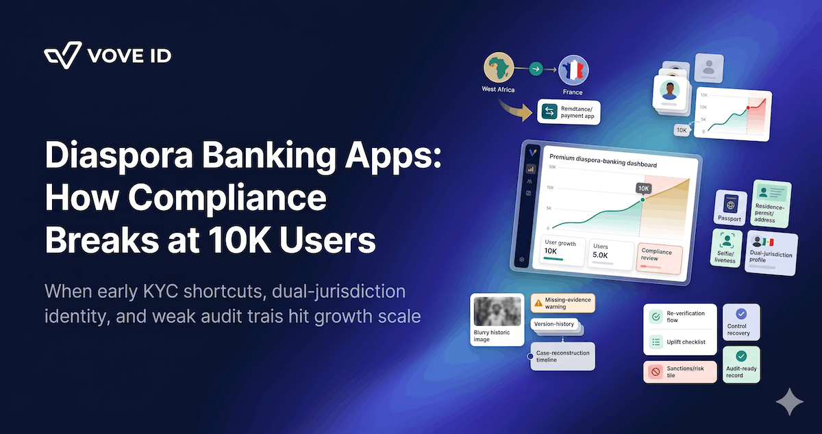 Why diaspora banking apps become compliance risks at 10K users — and how to fix the record before the regulator asks