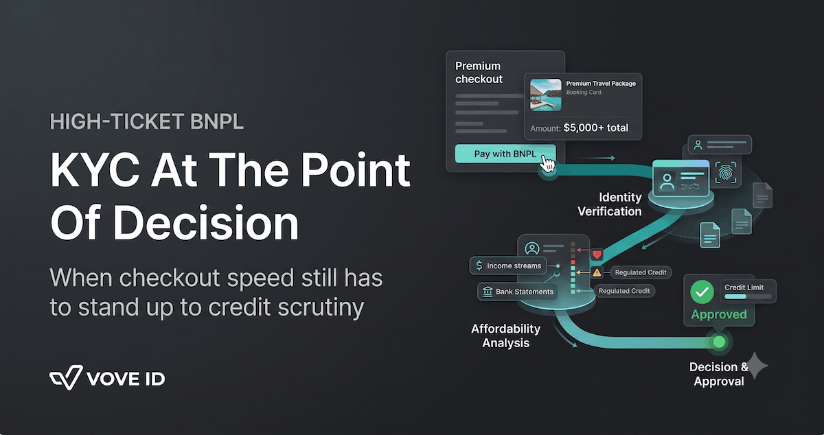 Buy Now Pay Later for Travel and High-Ticket: KYC at the Point of Decision