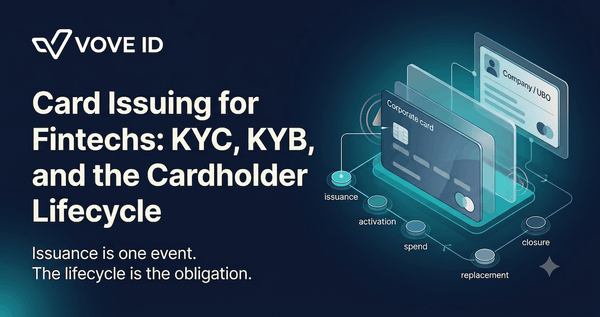 Card Issuing for Fintechs: KYC, KYB, and the Cardholder Lifecycle