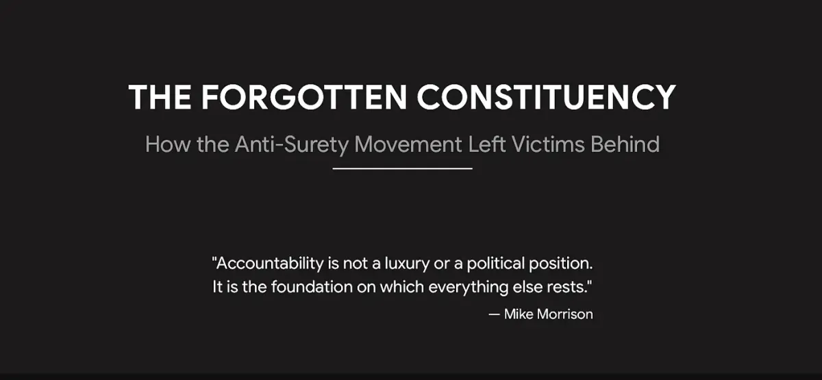 The Forgotten Constituency: How the Anti-Surety Movement Left Victims Behind