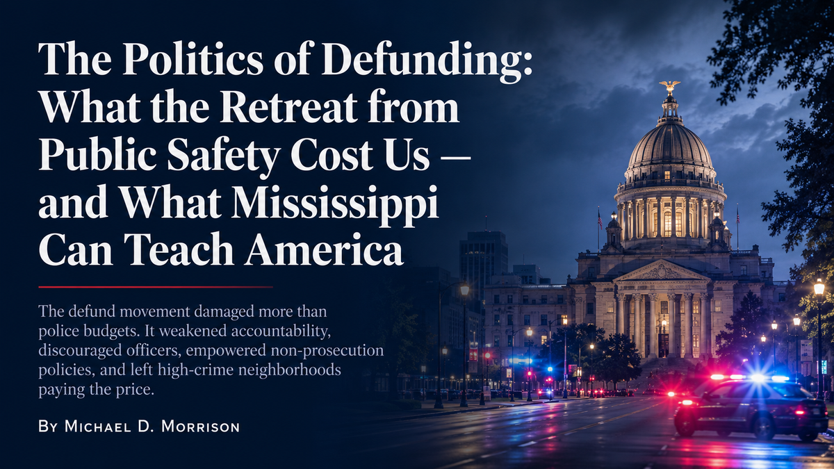 The Politics of Defunding: What the Retreat from Public Safety Cost Us — and What Mississippi Can Teach America