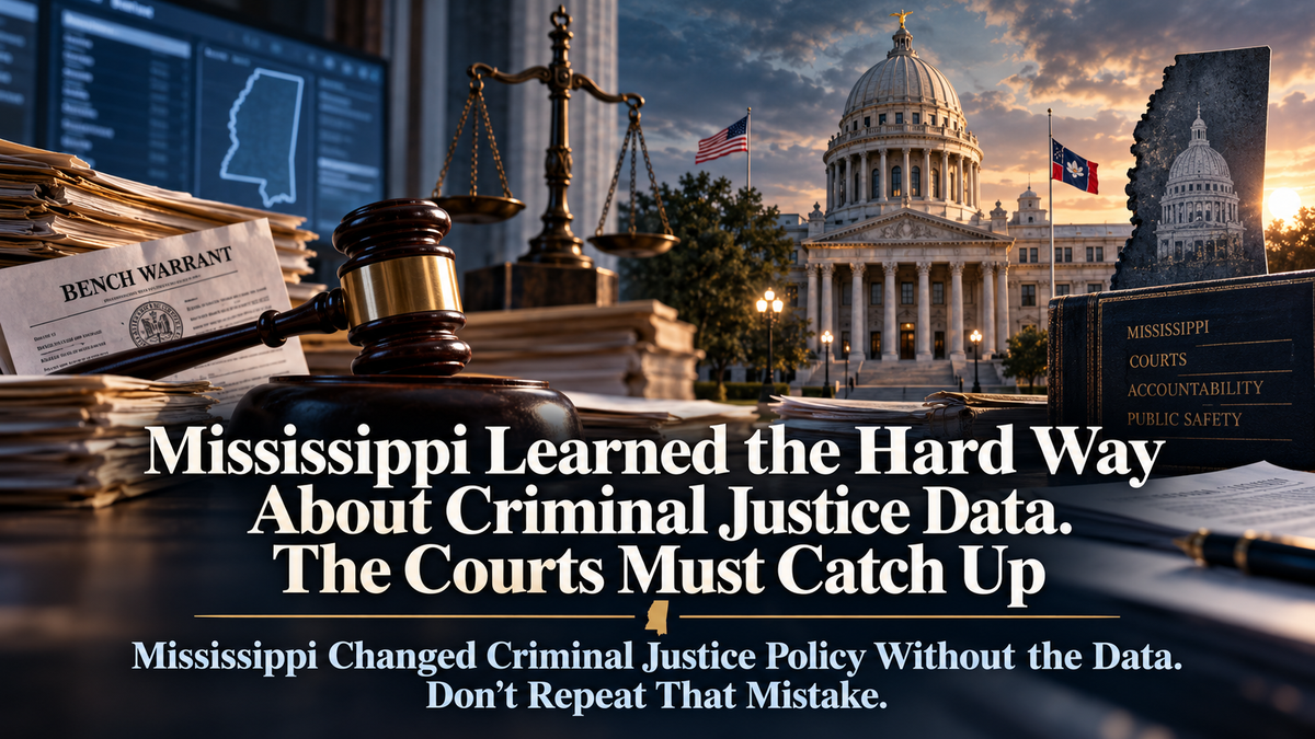 Mississippi Learned the Hard Way About Criminal Justice Data. The Courts Must Catch Up