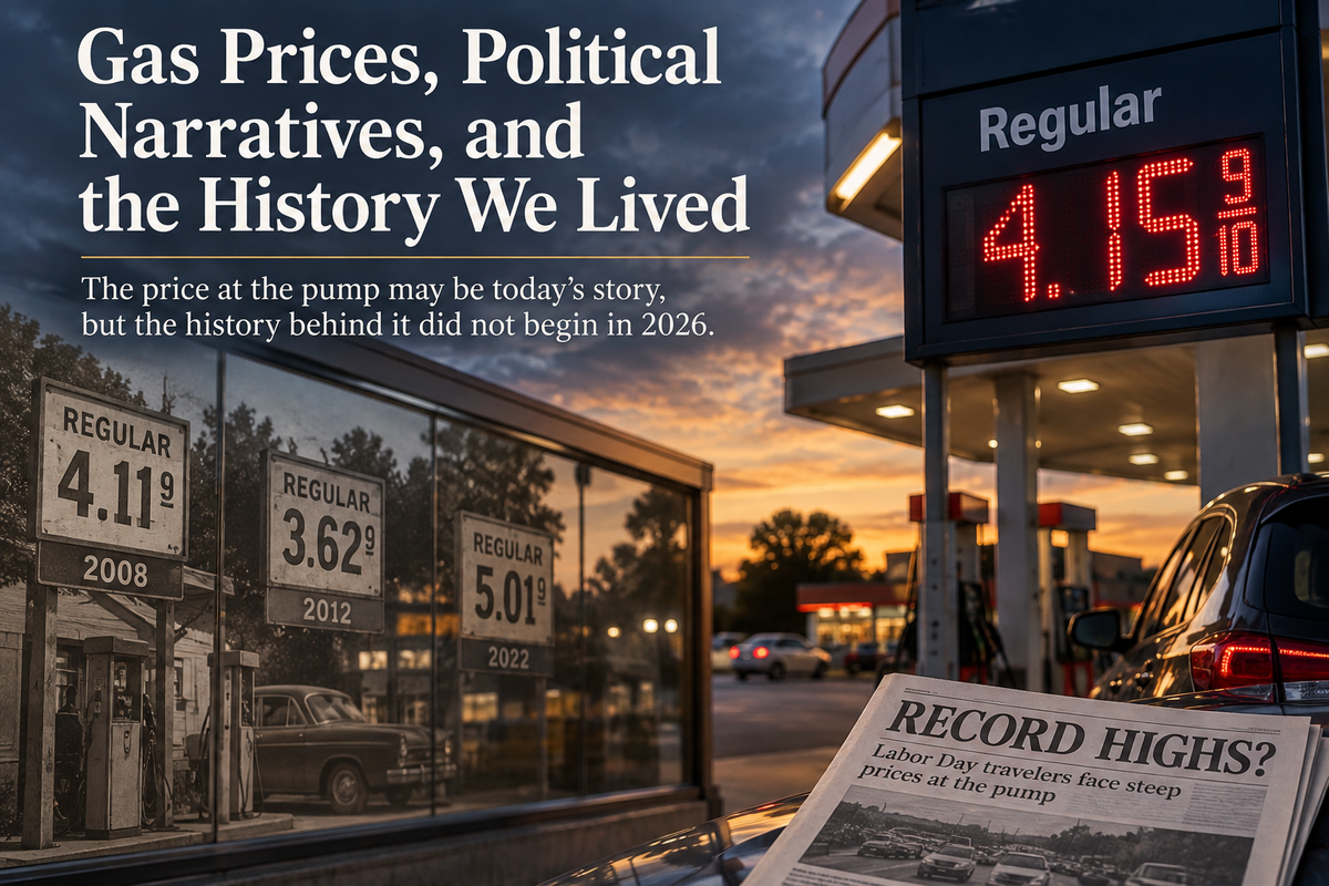 Gas Prices, Political Narratives, and the History We Lived