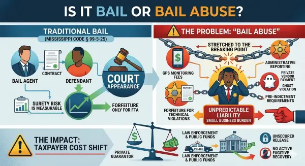 Why are bail agents refusing to write bonds in certain jurisdictions?