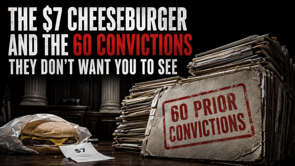 The $7 Cheeseburger and the 60 Convictions They Don't Want You to See