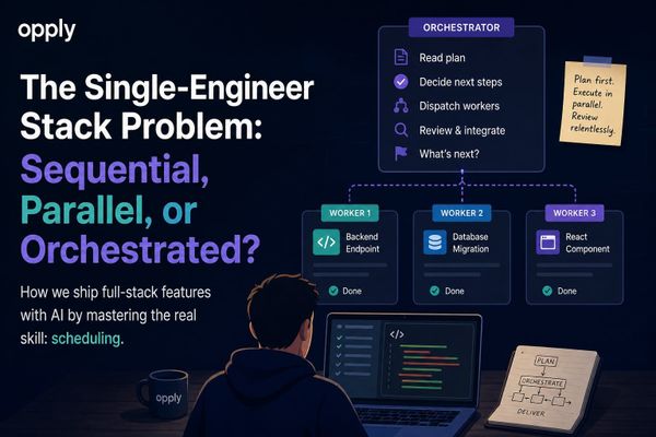 The Single-Engineer Stack Problem: Sequential, Parallel, or Orchestrated?
