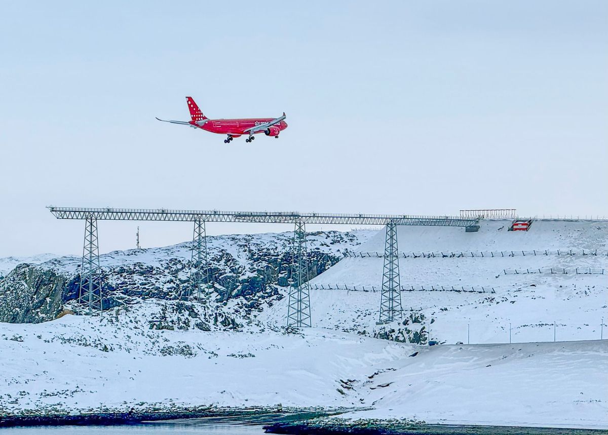 First  Flight from Europe Lands in Nuuk