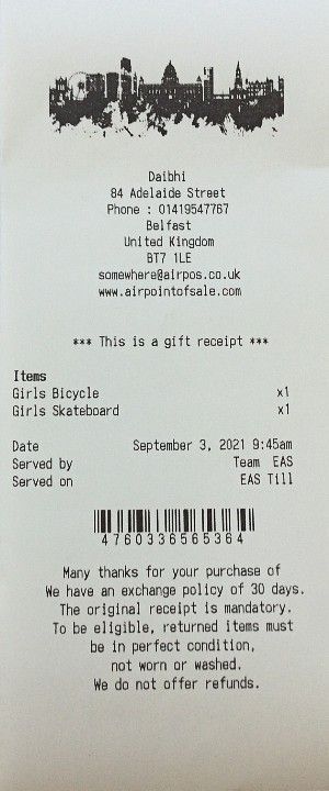 How to Print A Gift Receipt