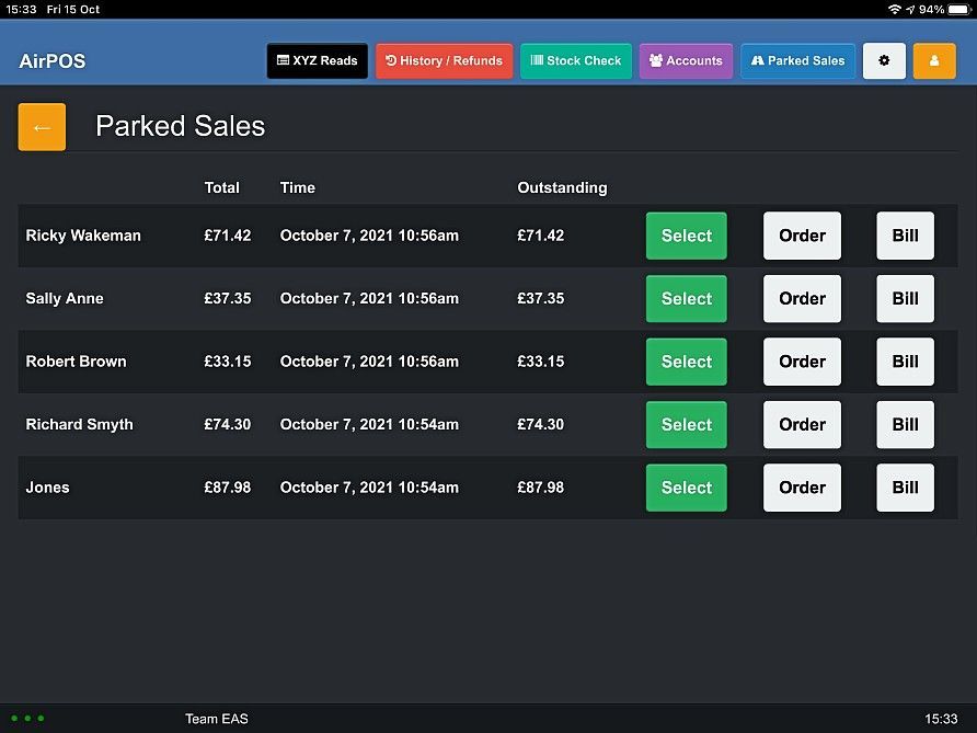 How To Print an Order or a Bill from Parked Sales