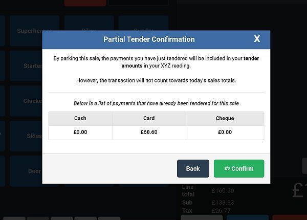 How To Take Partial Payment for Parked Sales