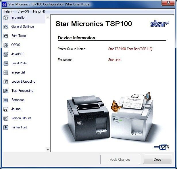 Adding a Logo for Receipts on the Star TSP100 Printer on Windows