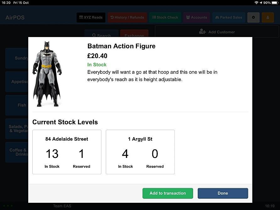 How to Look Up an Item's Stock