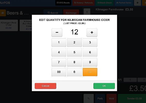 How to Add Large Quantities of Items to a Sale