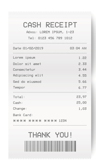 Receipts