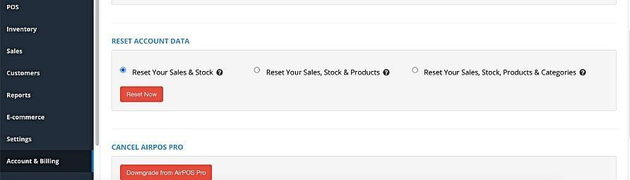 How To Reset Your Sales, Stock Quantities, Email Address or Password